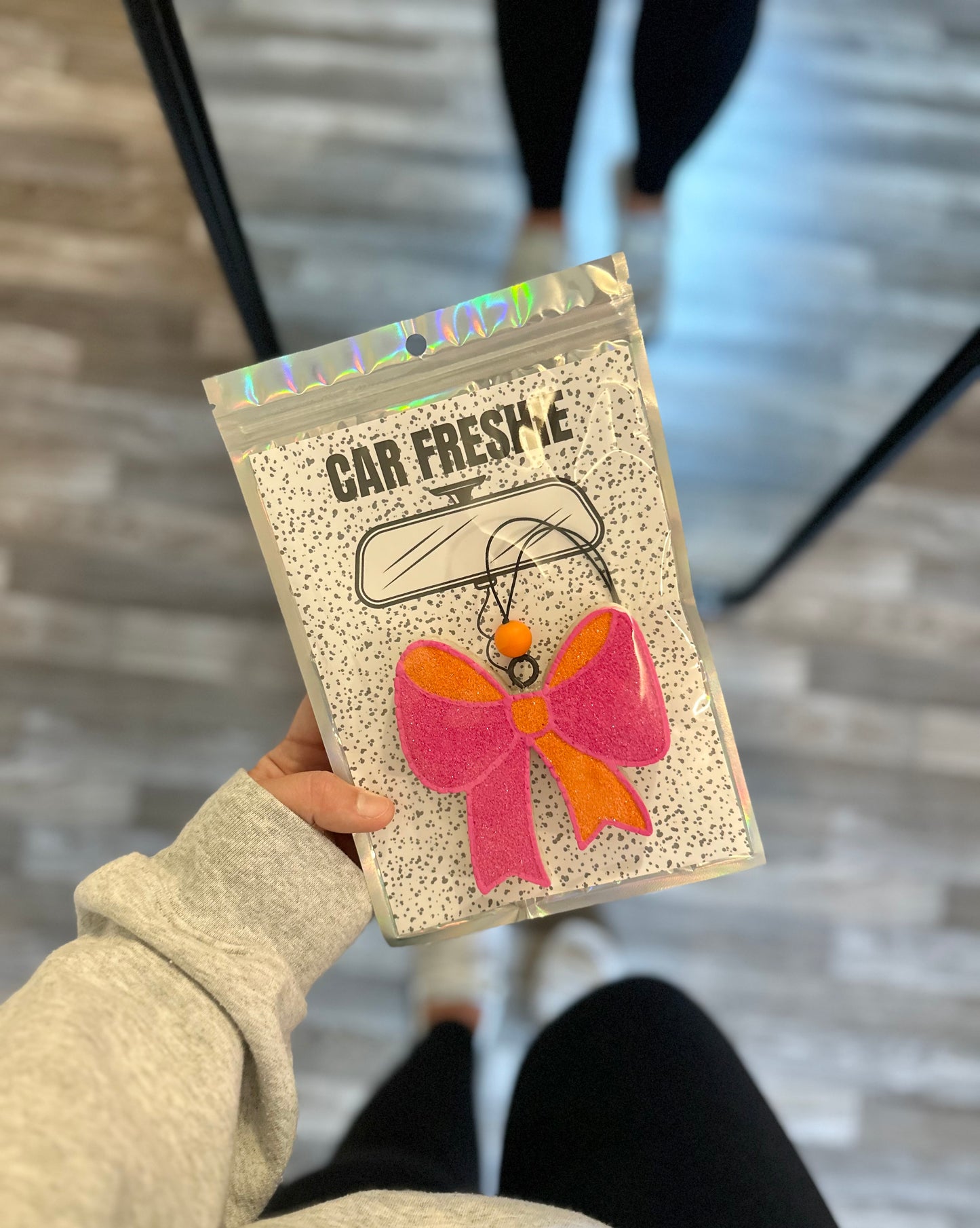 Bow (Pink + Orange) || Car Freshie