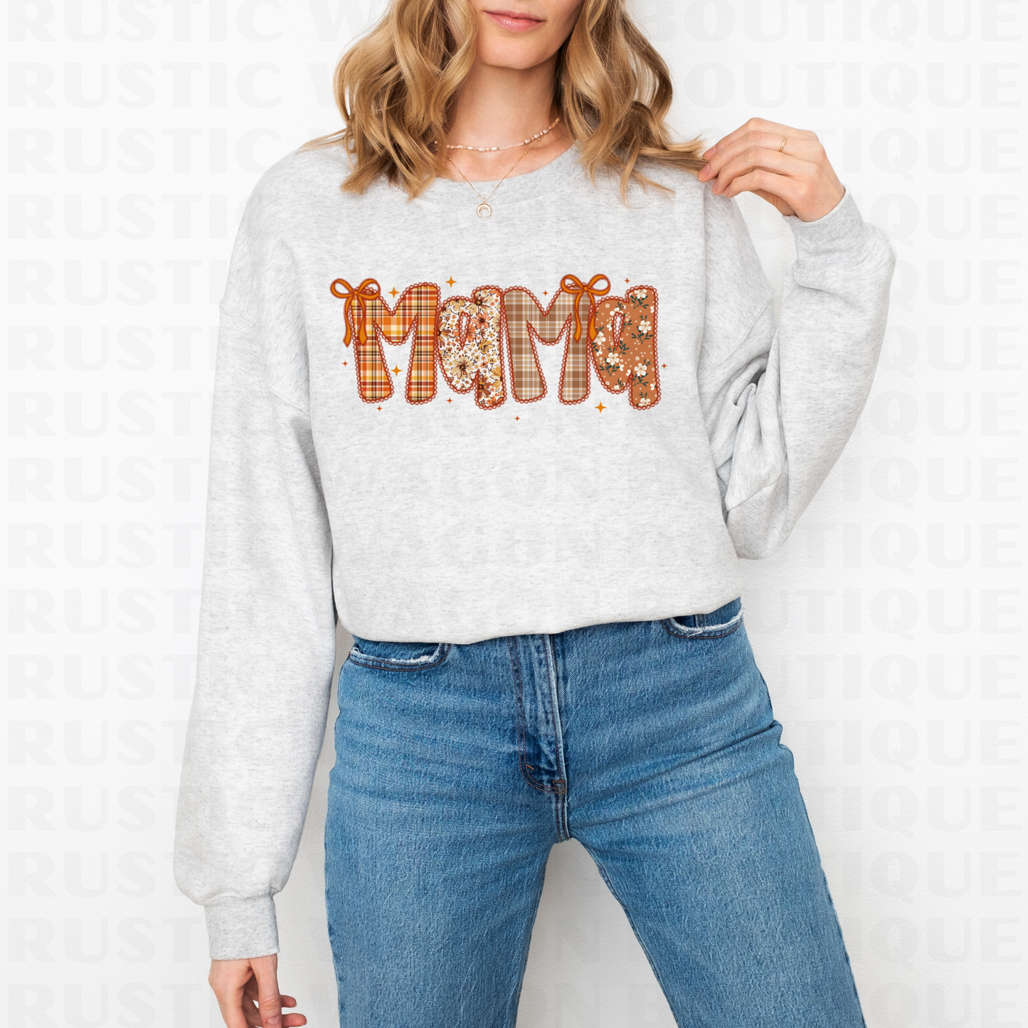 Patchwork Mama || Graphic Crewneck + Tee