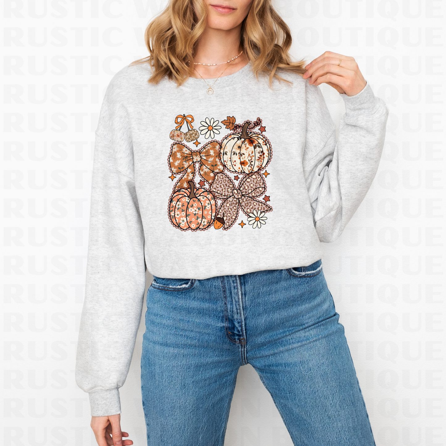 Lace Coquette Pumpkins || Graphic Crewneck + Tee