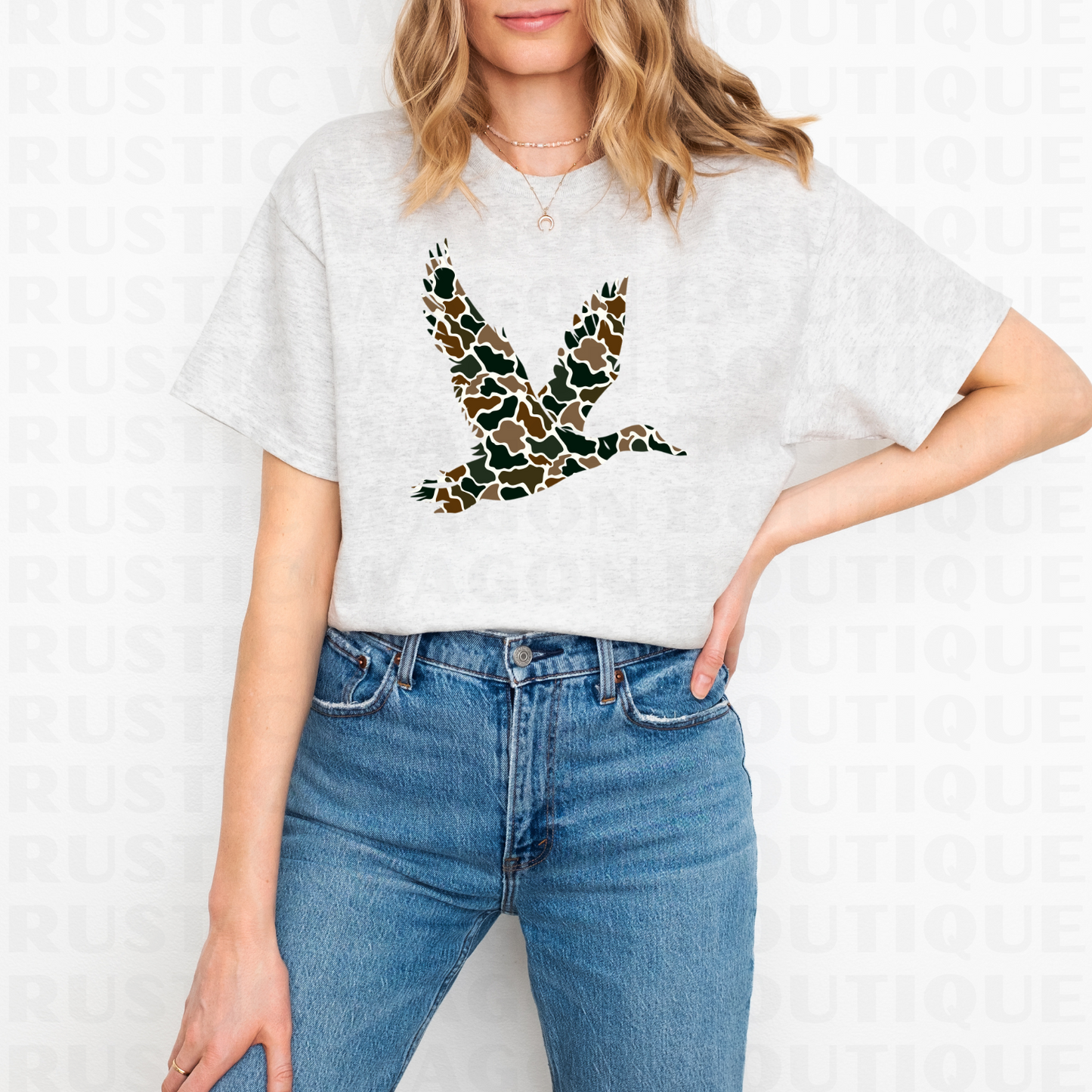 Camo Mallard || Graphic Crewneck + Tee
