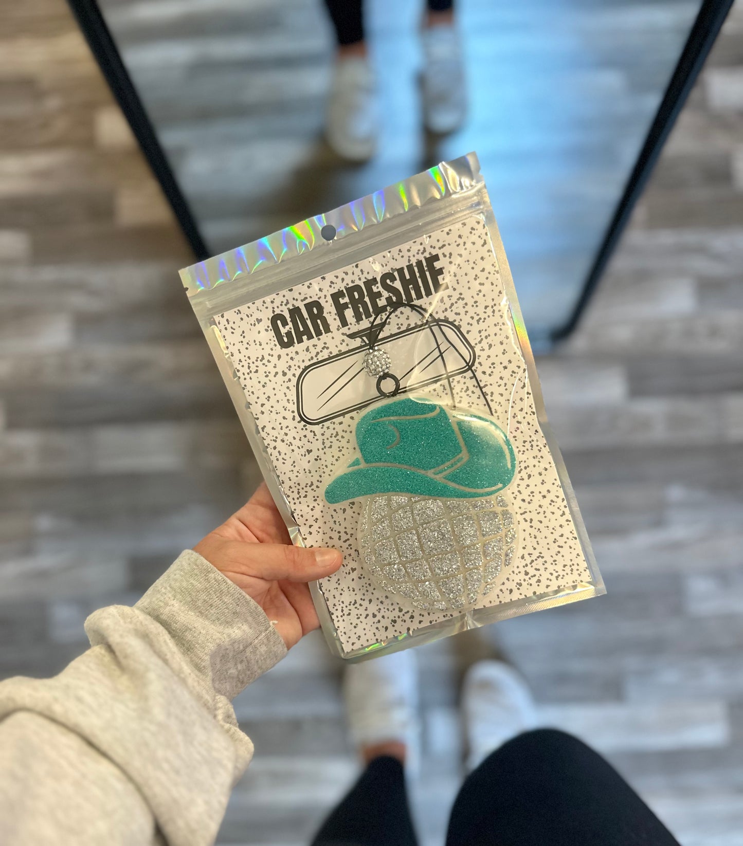 Disco Cowgirl Hat (Teal) || Car Freshie