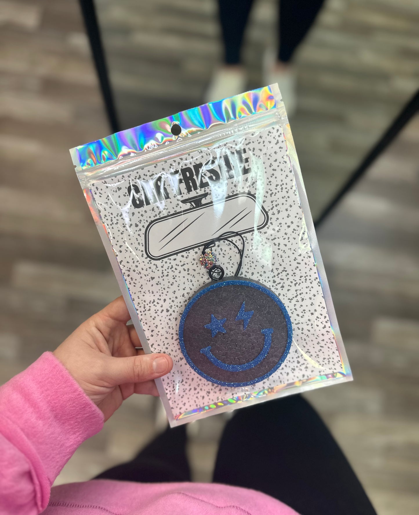 Retro Smiley (Blue) || Car Freshie