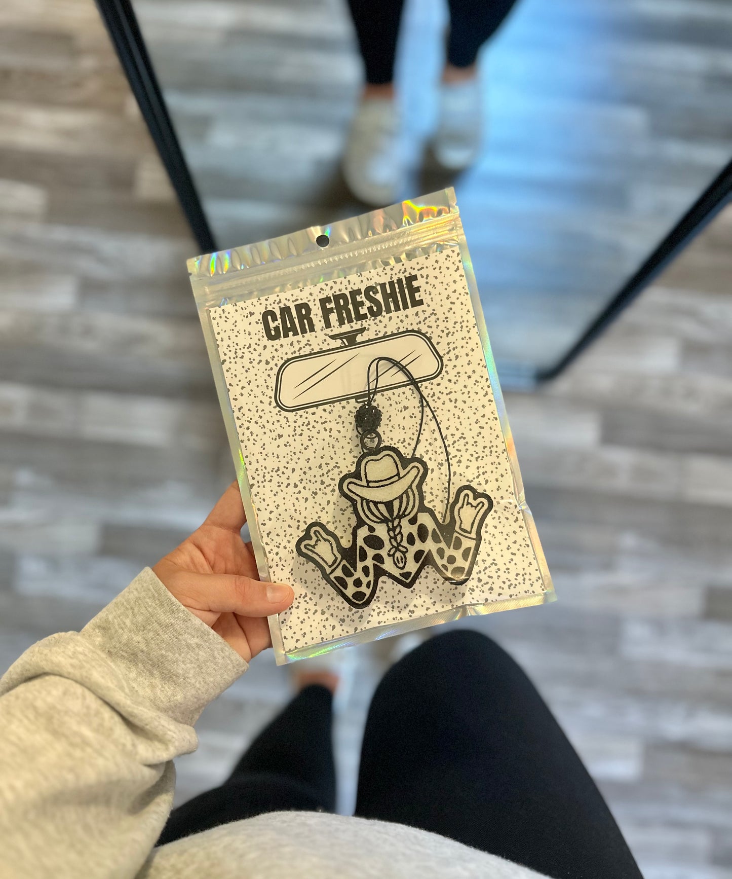 Cowgirl Outline (Black) || Car Freshie