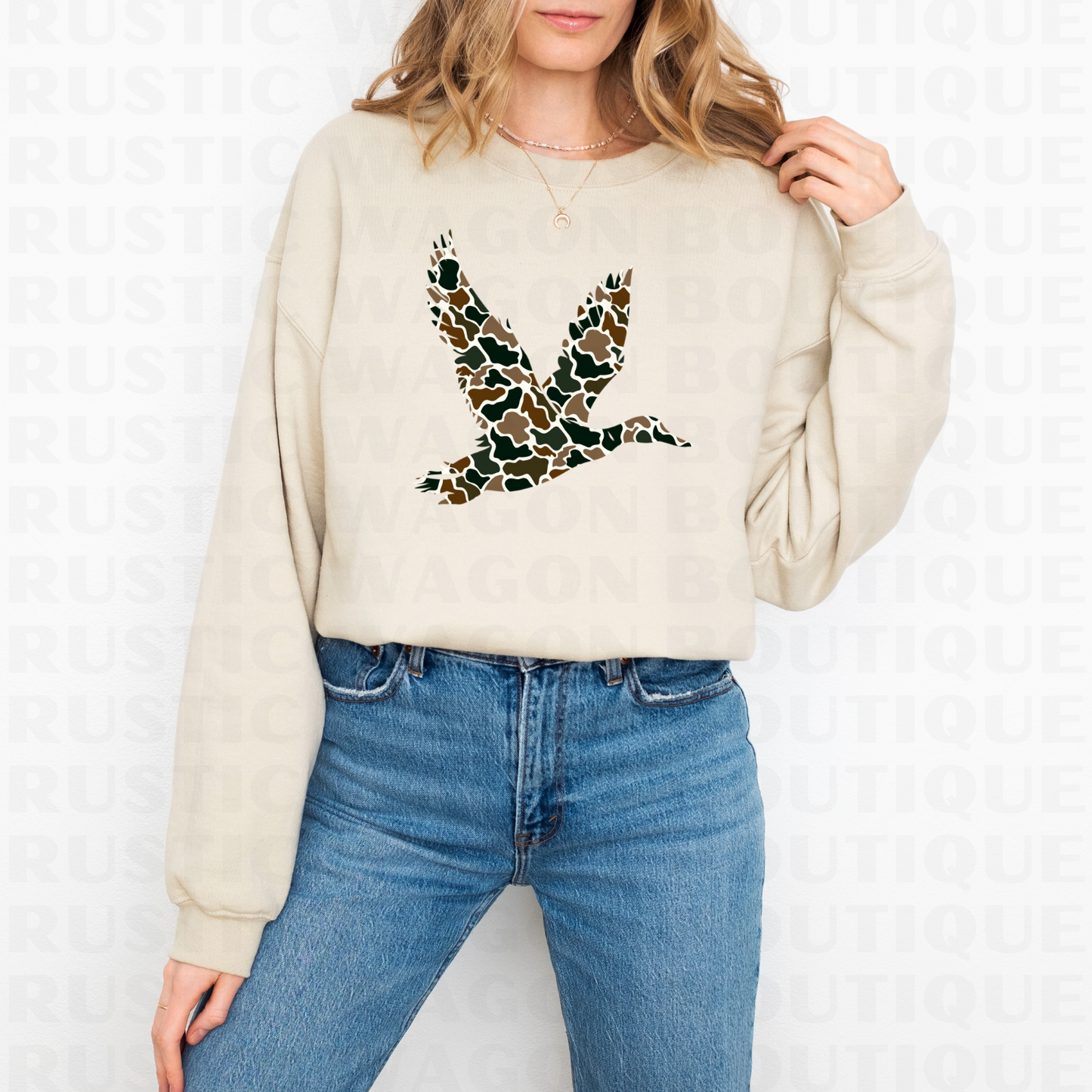 Camo Mallard || Graphic Crewneck + Tee