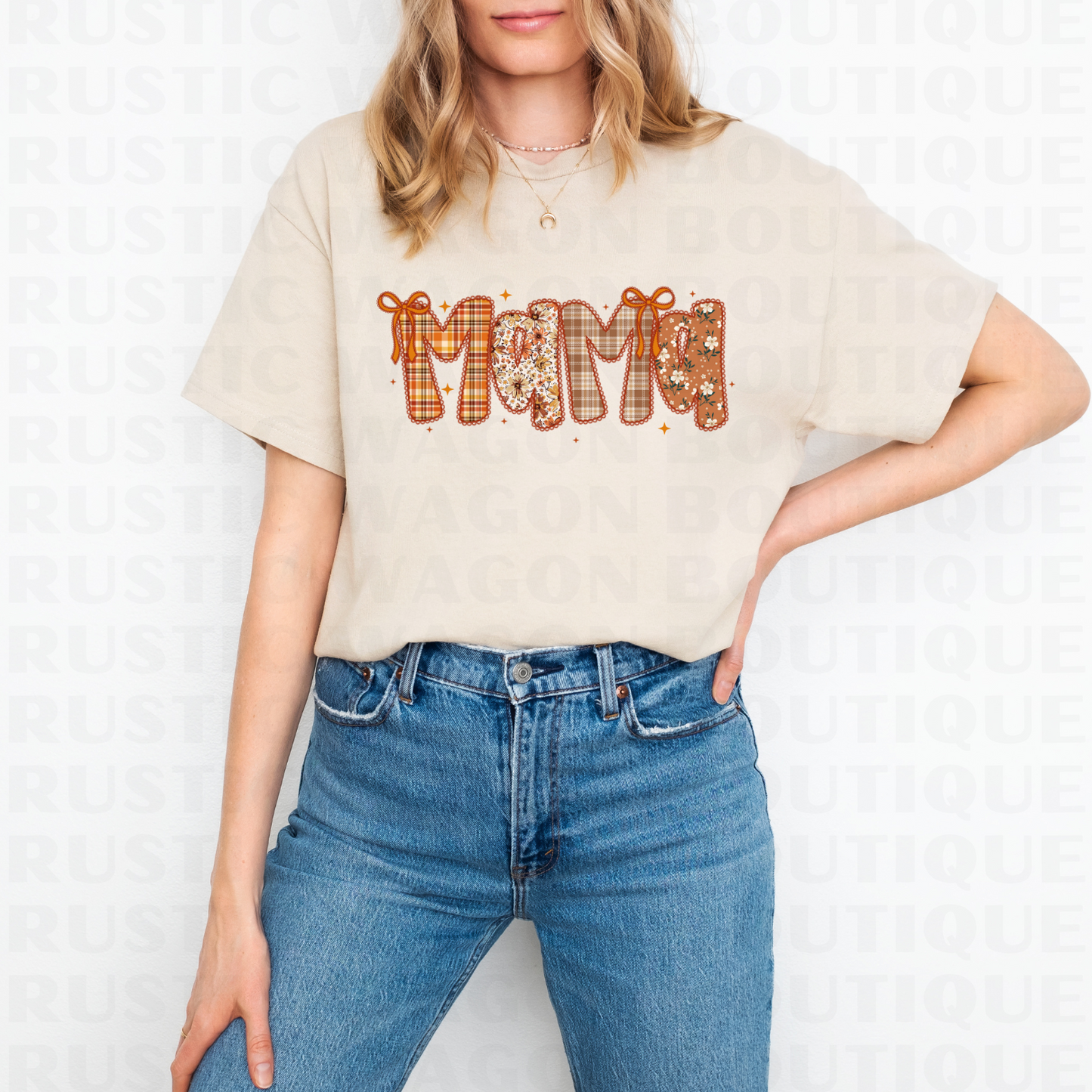 Patchwork Mama || Graphic Crewneck + Tee