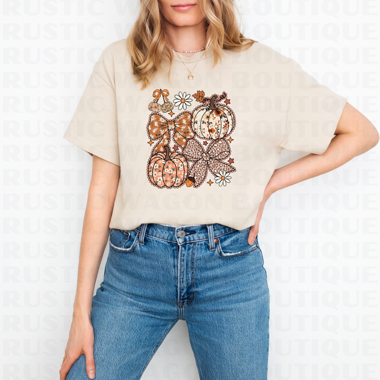 Lace Coquette Pumpkins || Graphic Crewneck + Tee