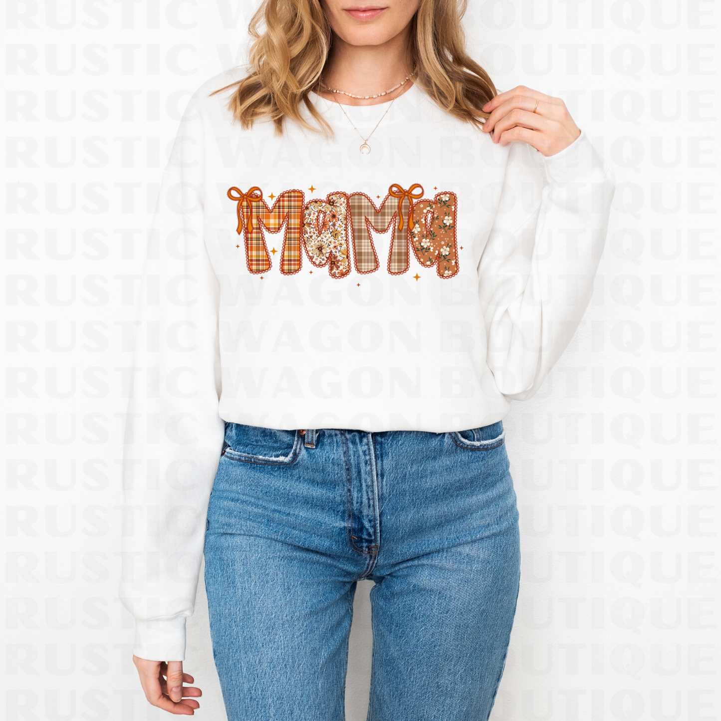 Patchwork Mama || Graphic Crewneck + Tee