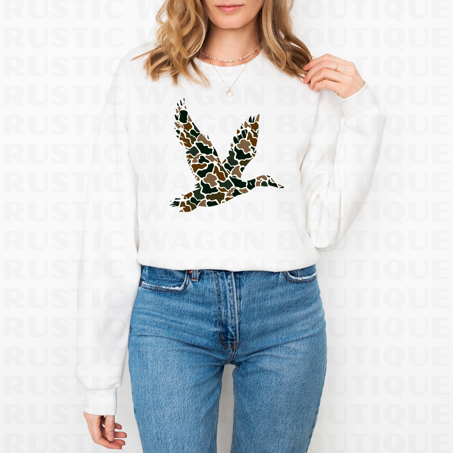 Camo Mallard || Graphic Crewneck + Tee