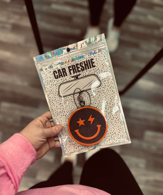 Retro Smiley (Orange) || Car Freshie