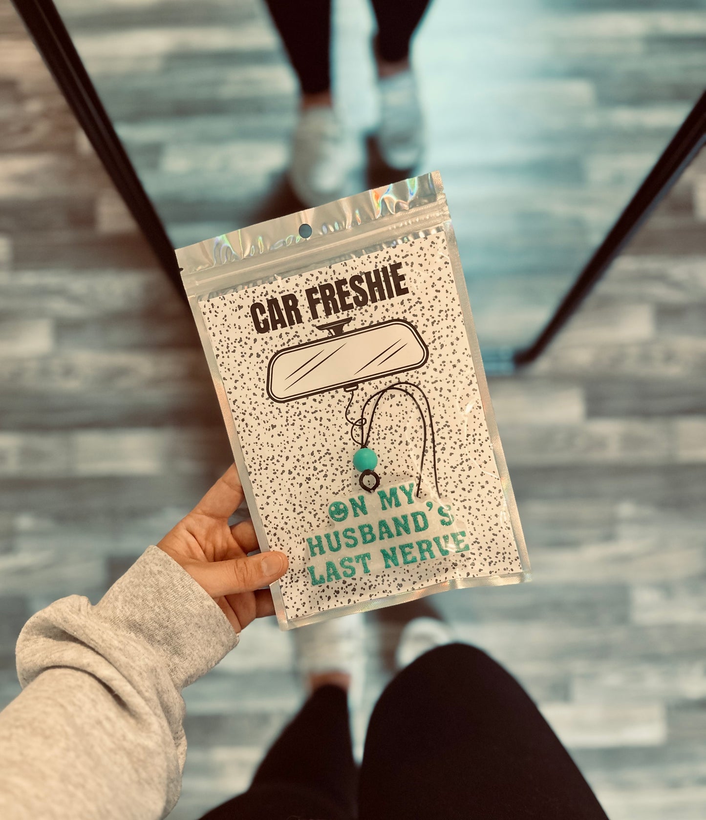 On My Husband’s Last Nerve (Teal) || Car Freshie