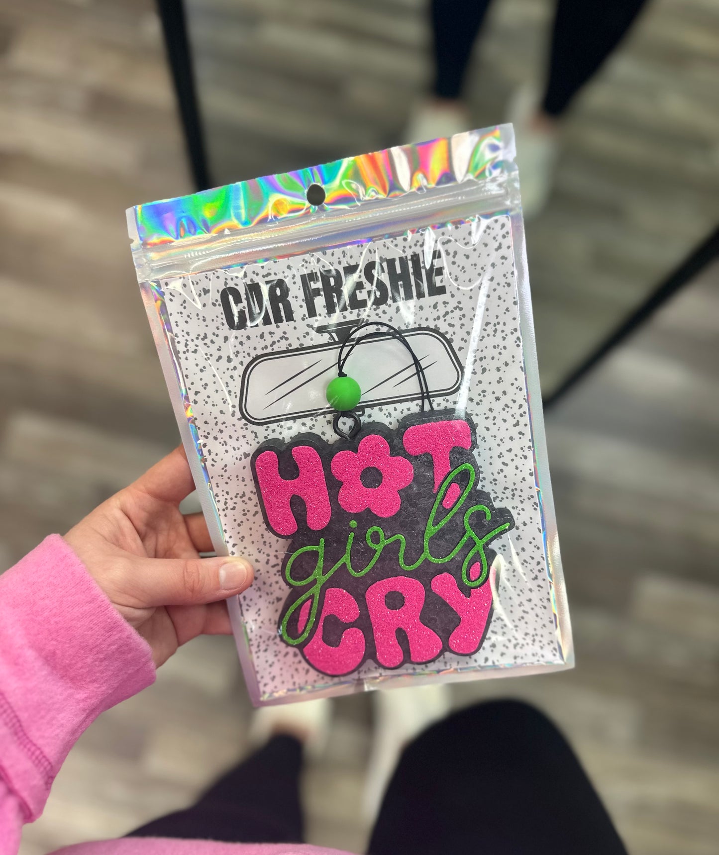 Hot Girls Cry (Pink + Green) || Car Freshie