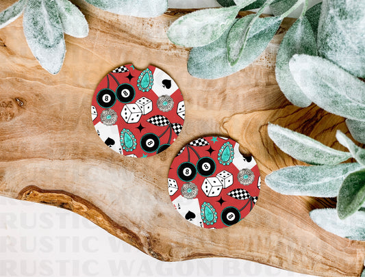 Red Western || Car Coasters