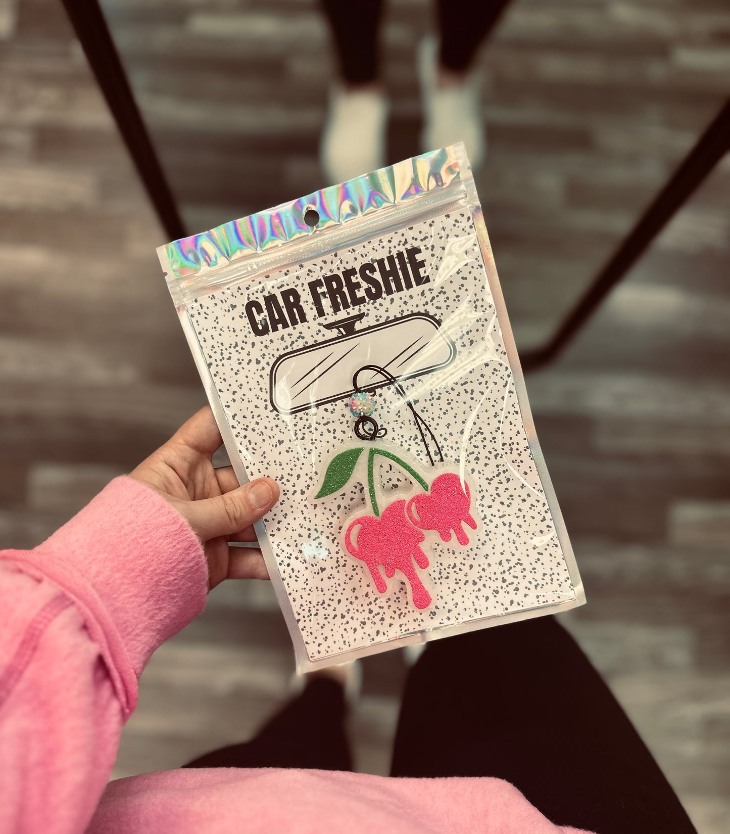 Drip Cherries (Pink + Green) || Car Freshie