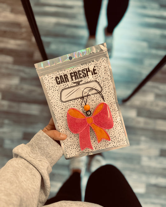 Bow (Pink + Orange) || Car Freshie