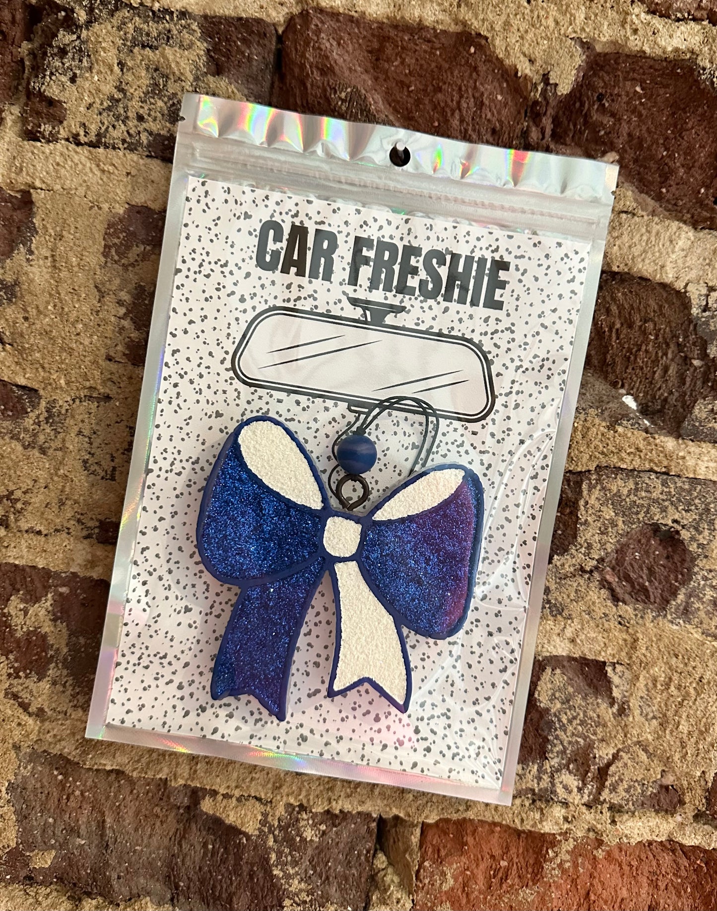 PREORDER : Bow (Royal Blue + White) || Car Freshie