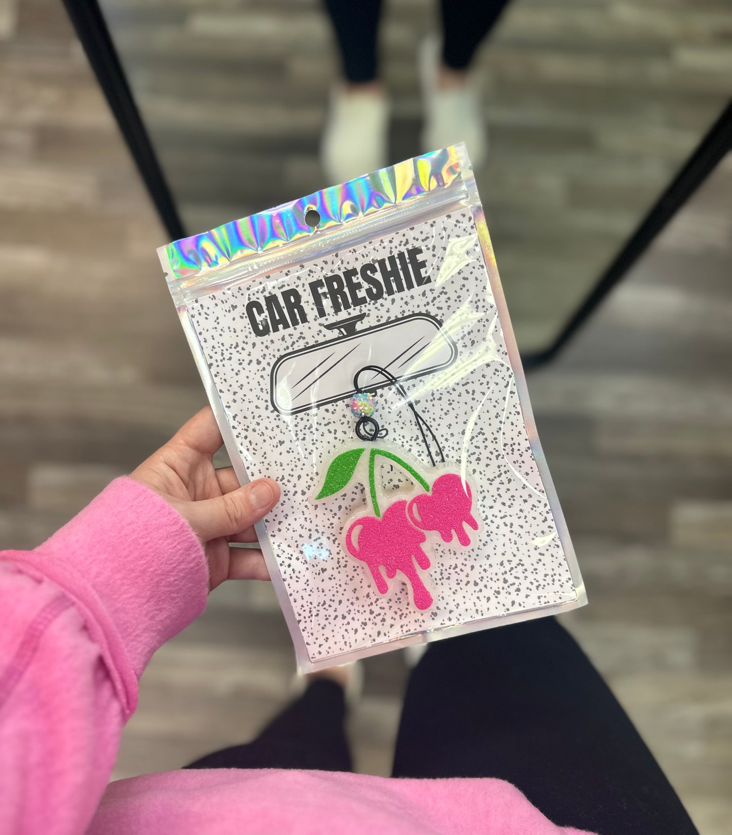 Drip Cherries (Pink + Green) || Car Freshie