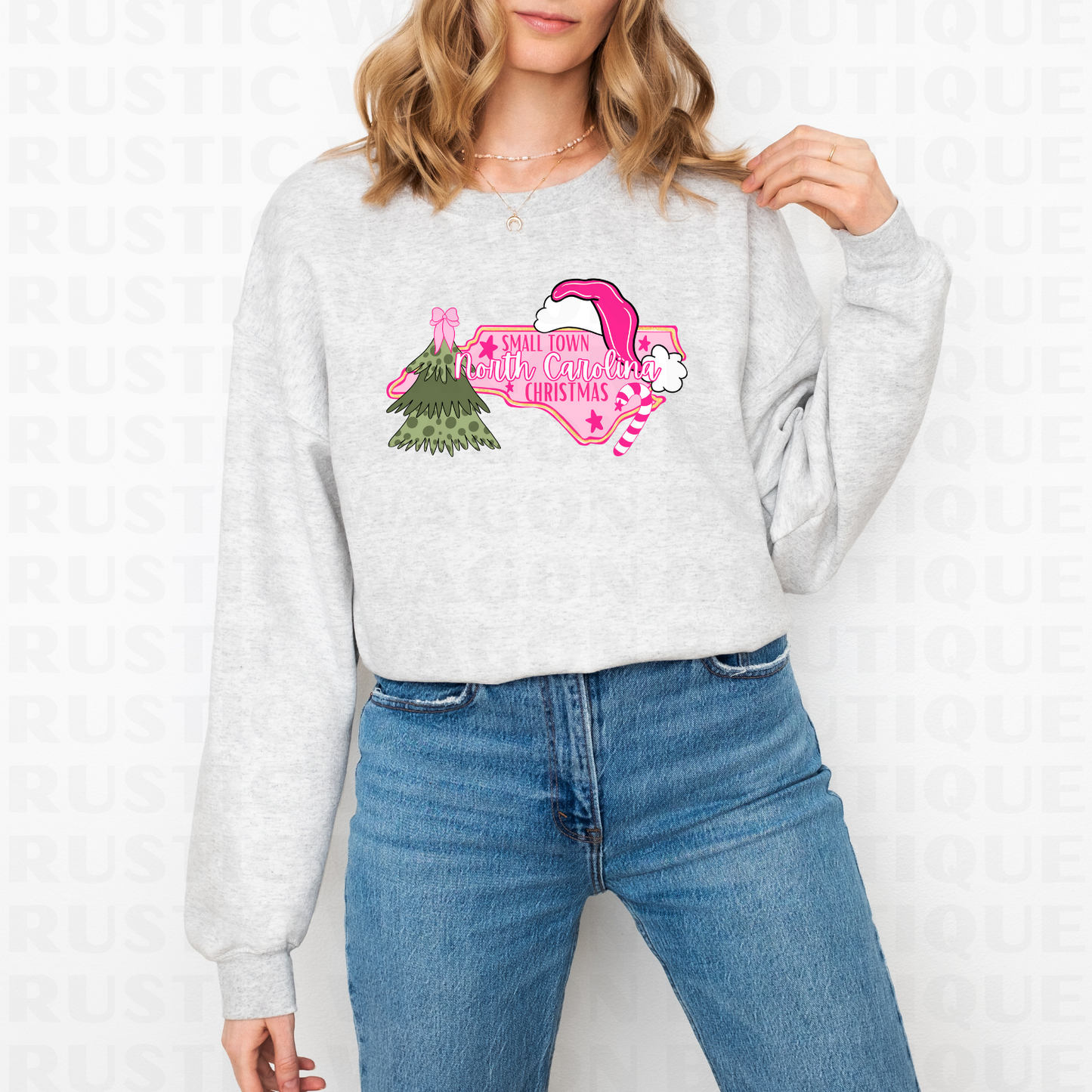 Small Town NC Christmas || Graphic Crewneck + Tee