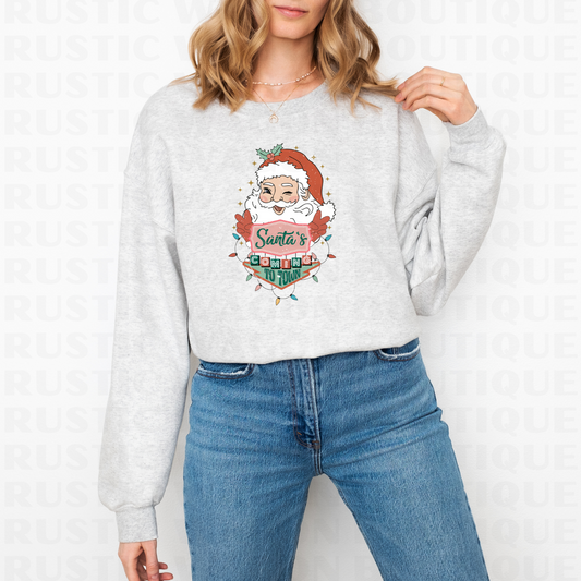 Santa’s Coming To Town || Graphic Crewneck + Tee