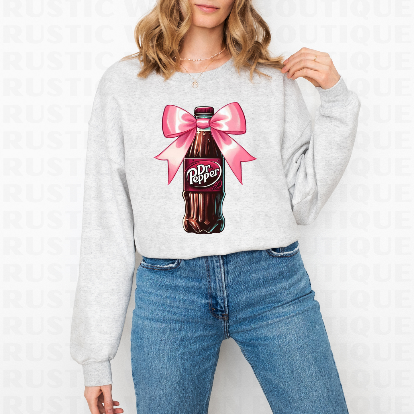 Bow Dr Pepper || Graphic Crewneck + Tee