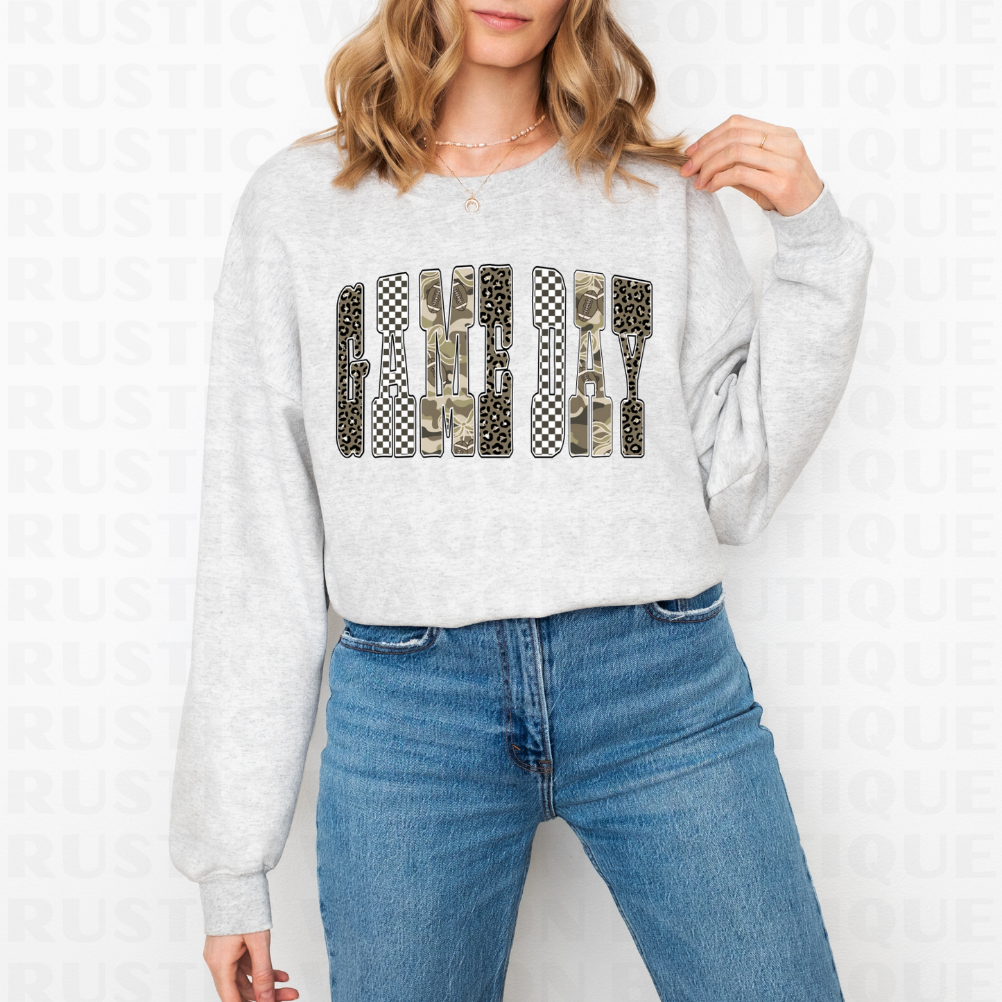 Neutral Bubble Letters - Gameday || Graphic Crewneck + Tee