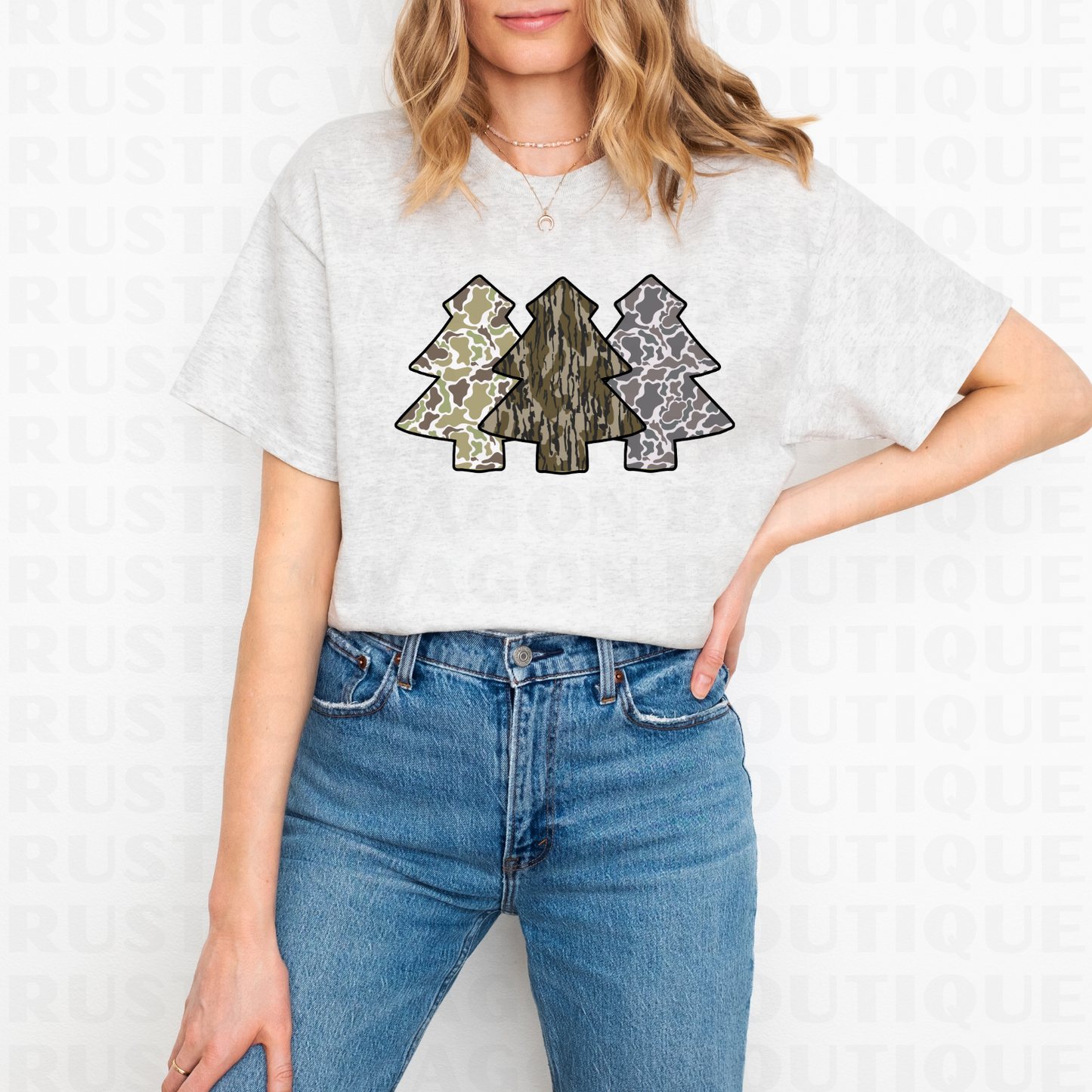 Camo Christmas Tree's || Graphic Crewneck + Tee