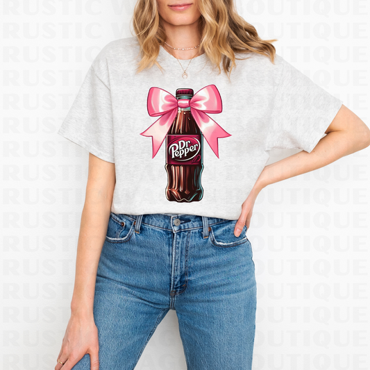 Bow Dr Pepper || Graphic Crewneck + Tee