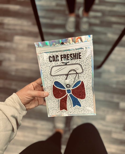 RTS || Bow (Red, White + Blue) || Car Freshie