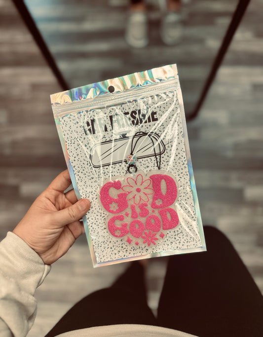 God Is Good (Pink) || Car Freshie