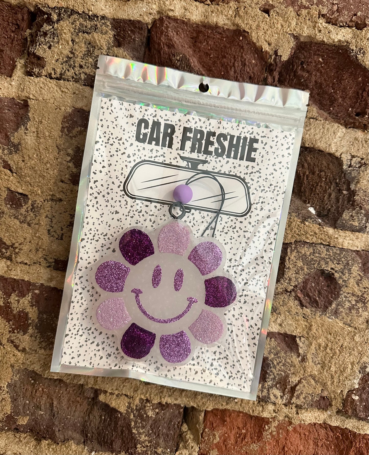 PREORDER : Smiley Flower (Plum, Purple + Lavender) || Car Freshie