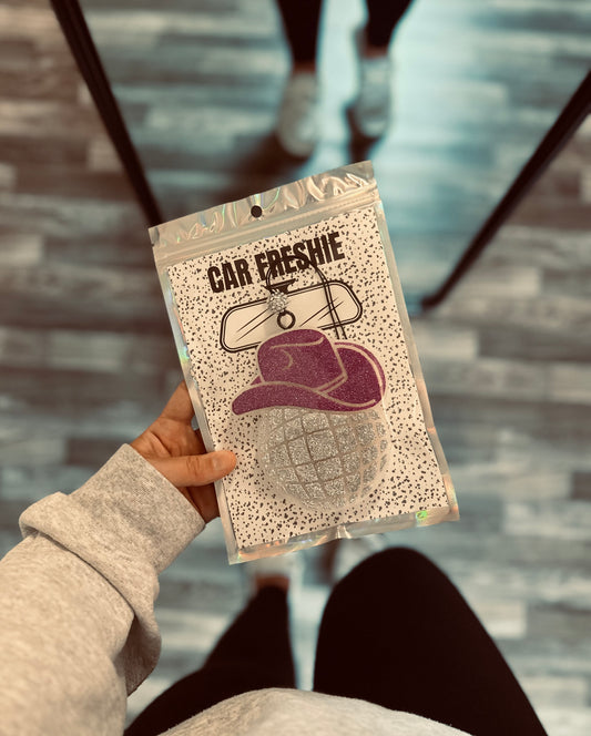 RTS || Disco Cowgirl Hat (Purple) || Car Freshie