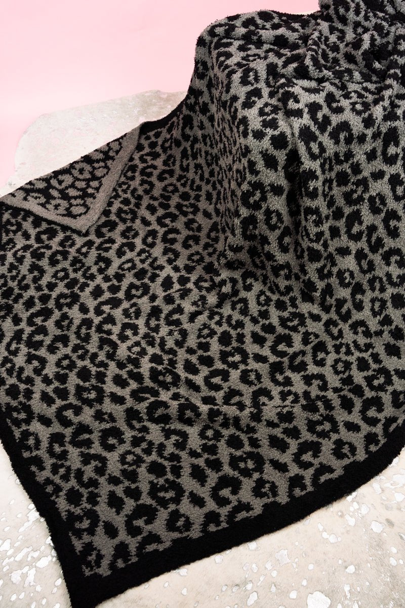 Black Leopard // Cozy Blanket