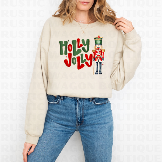 Holly Jolly Nutcracker || Graphic Crewneck + Tee