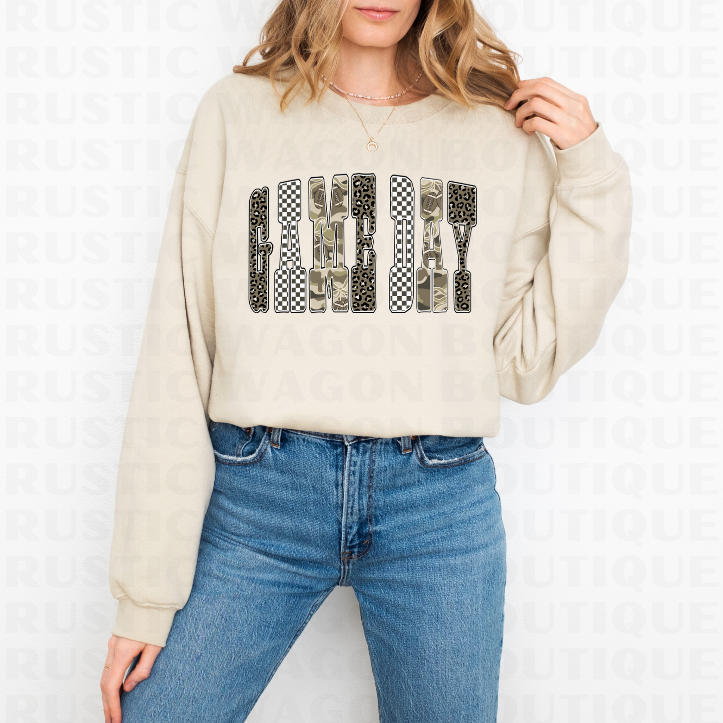Neutral Bubble Letters - Gameday || Graphic Crewneck + Tee