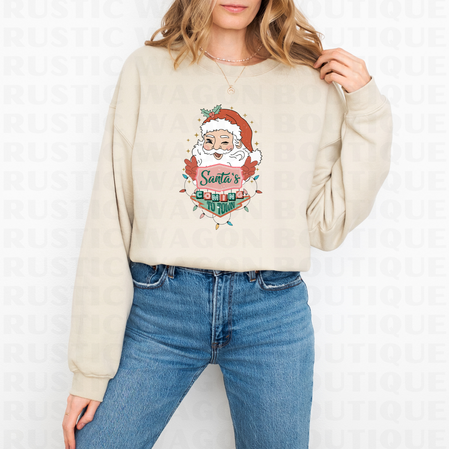 Santa’s Coming To Town || Graphic Crewneck + Tee