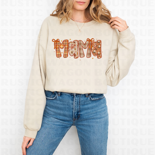 Patchwork Mama || Graphic Crewneck + Tee
