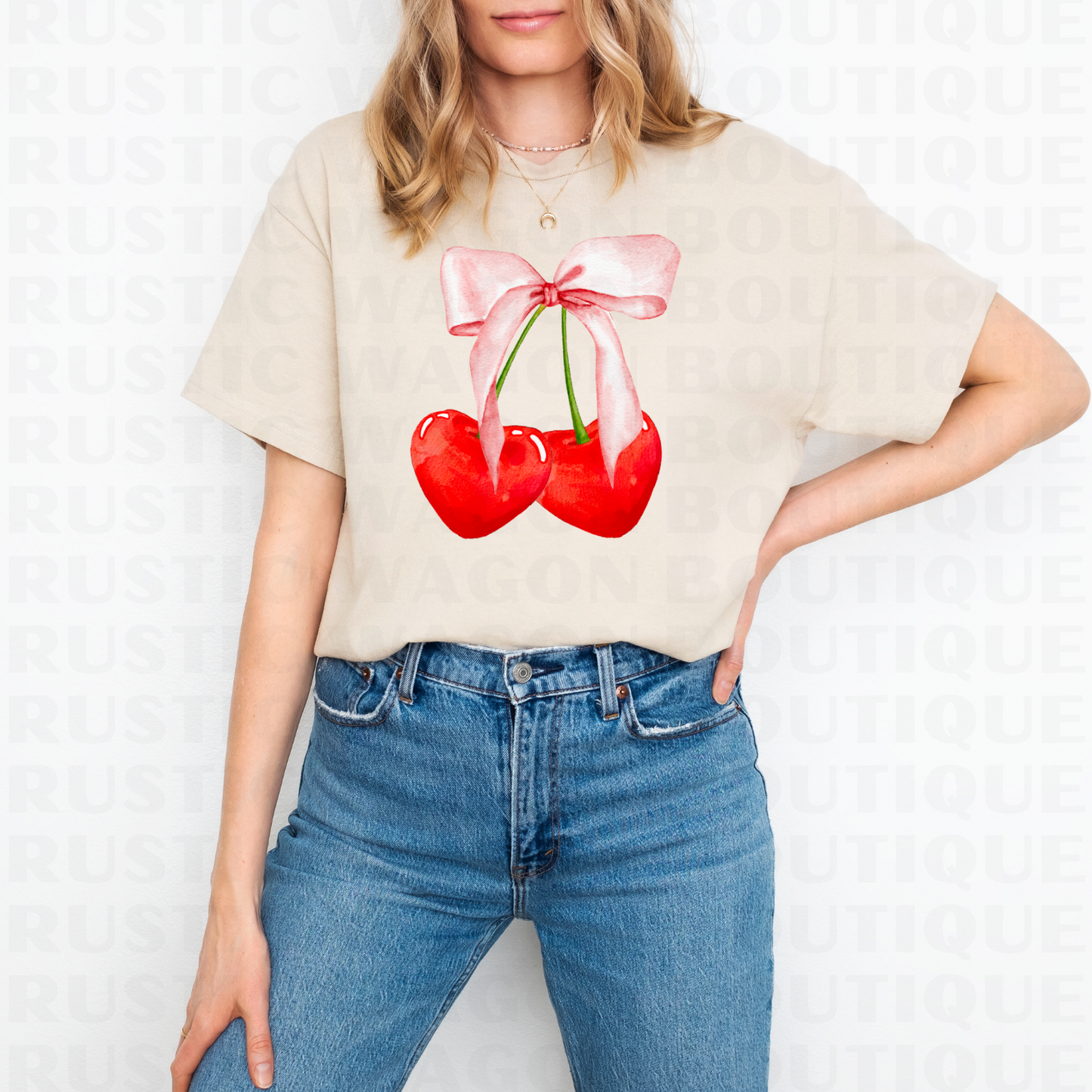 Cherry Hearts || Graphic Crewneck + Tee