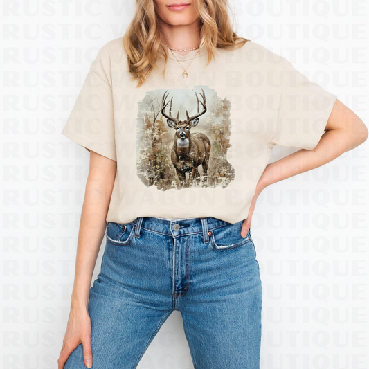Vintage Deer || Graphic Crewneck + Tee