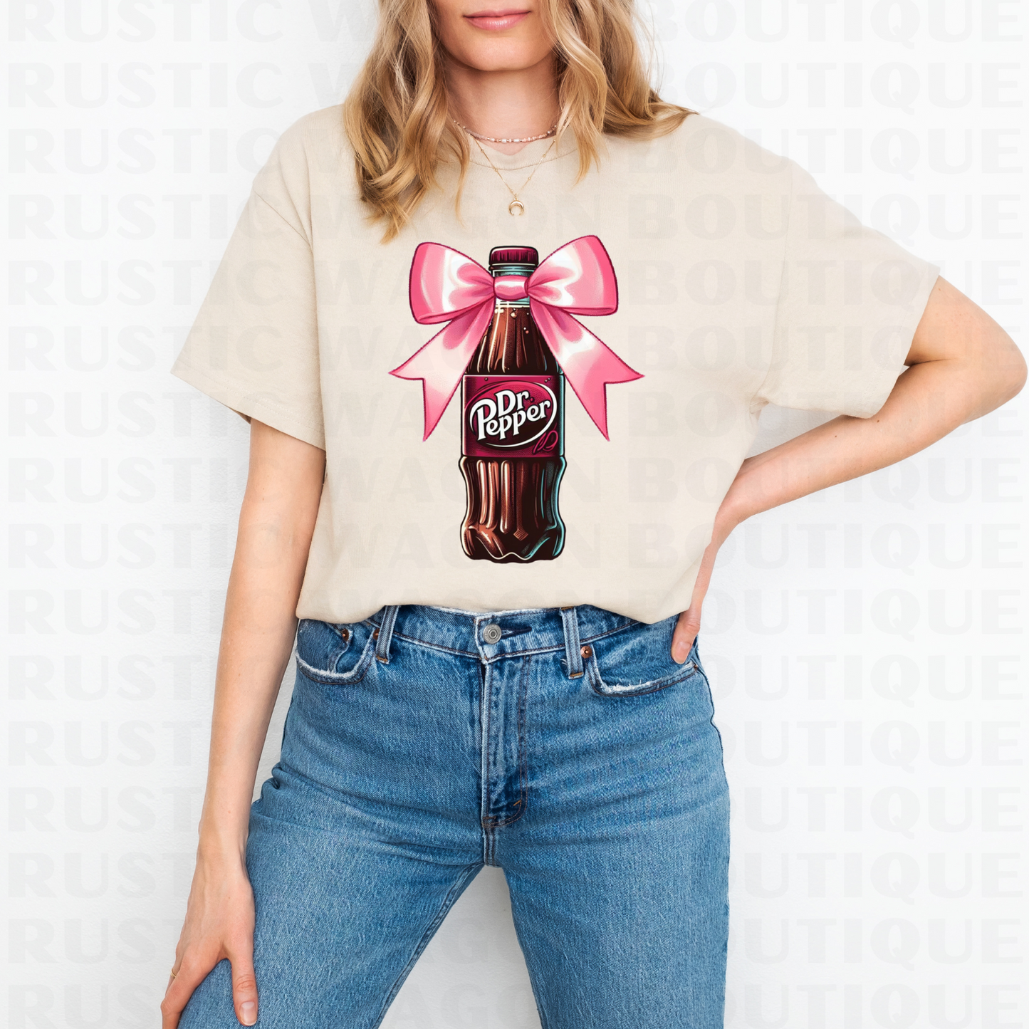 Bow Dr Pepper || Graphic Crewneck + Tee