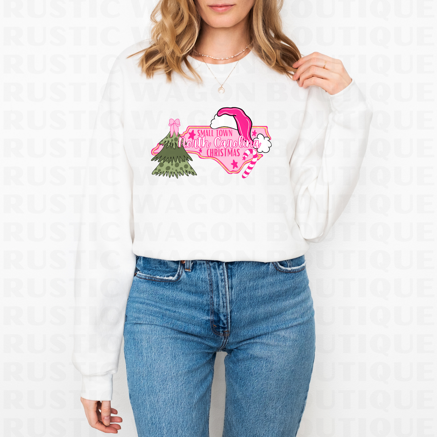 Small Town NC Christmas || Graphic Crewneck + Tee