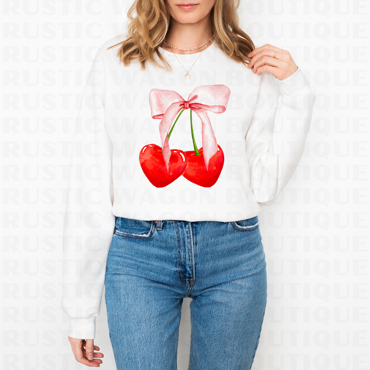 Cherry Hearts || Graphic Crewneck + Tee