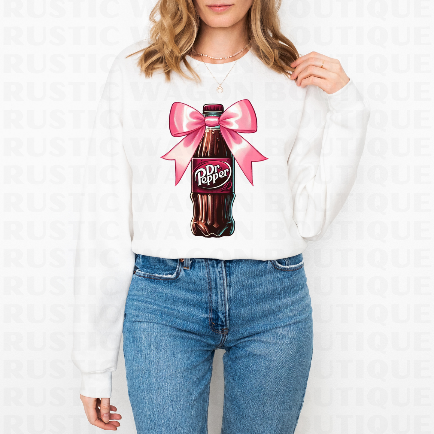 Bow Dr Pepper || Graphic Crewneck + Tee