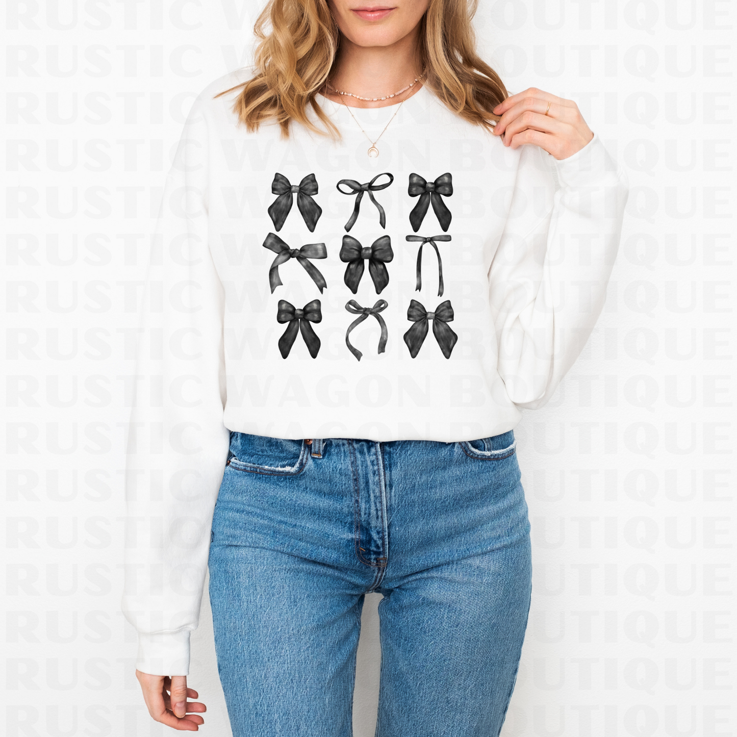 Black Bows  || Graphic Crewneck + Tee