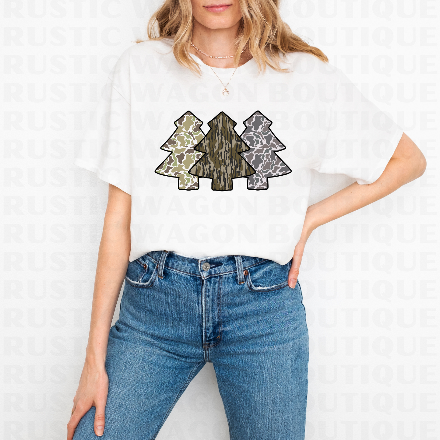 Camo Christmas Tree's || Graphic Crewneck + Tee