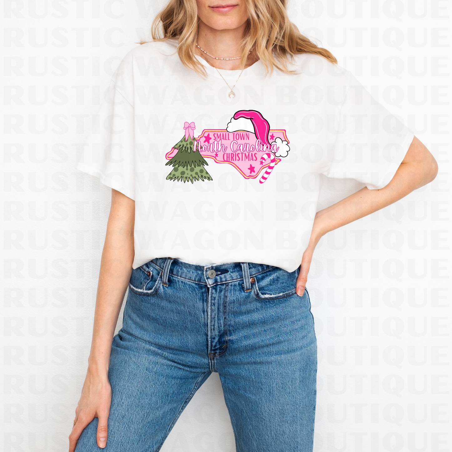 Small Town NC Christmas || Graphic Crewneck + Tee