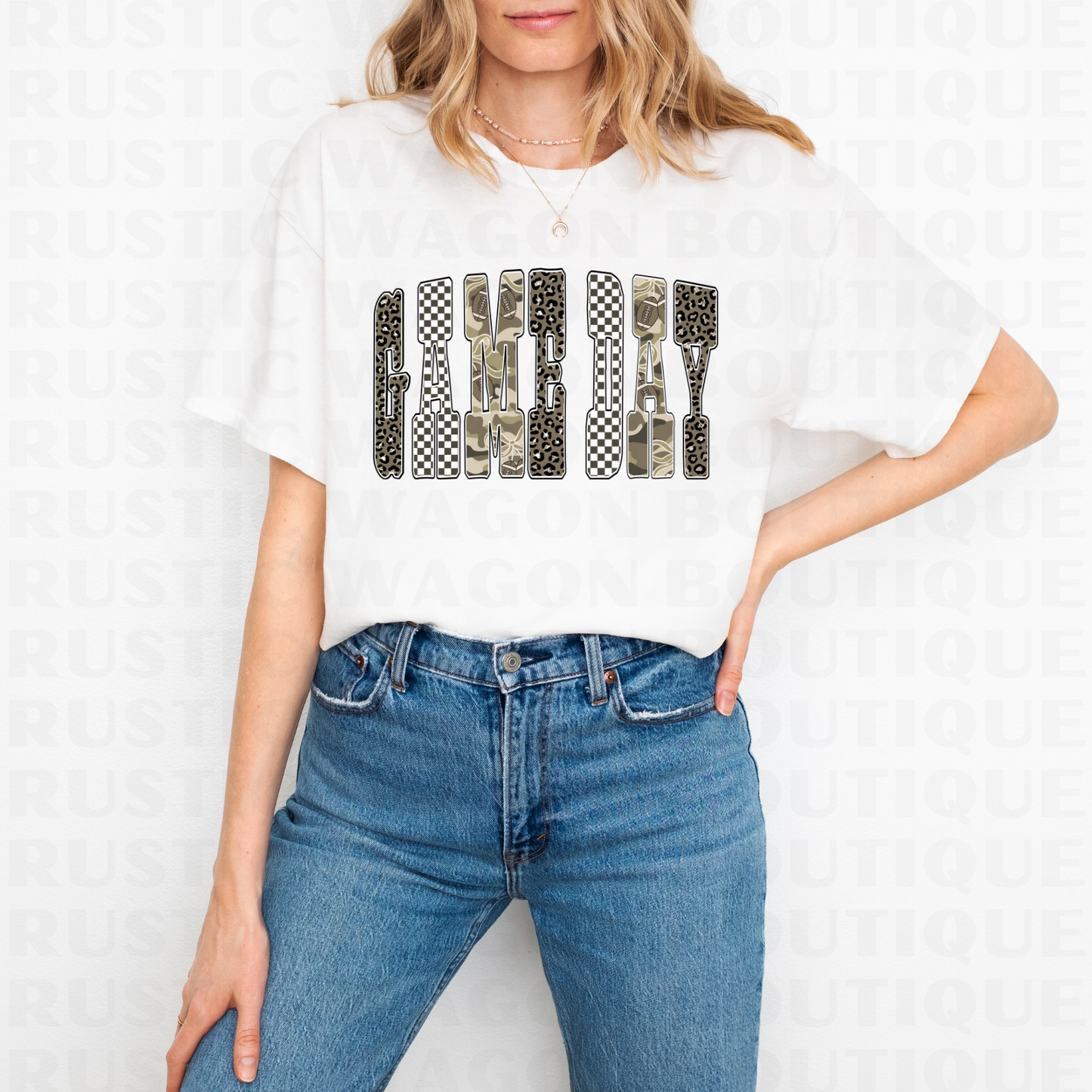 Neutral Bubble Letters - Gameday || Graphic Crewneck + Tee