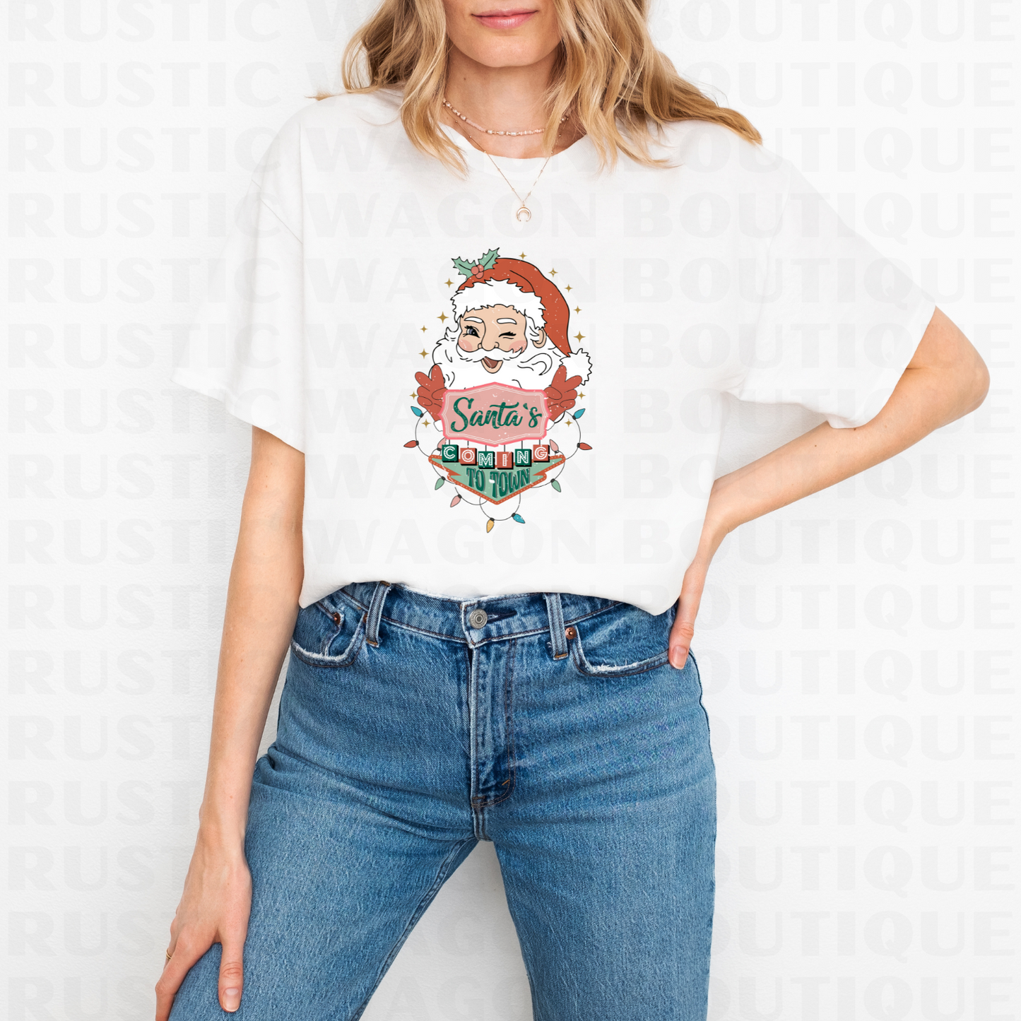 Santa’s Coming To Town || Graphic Crewneck + Tee