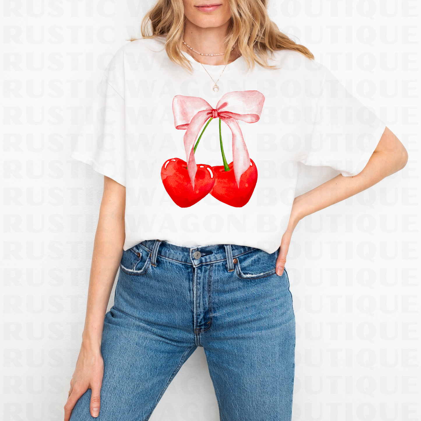 Cherry Hearts || Graphic Crewneck + Tee